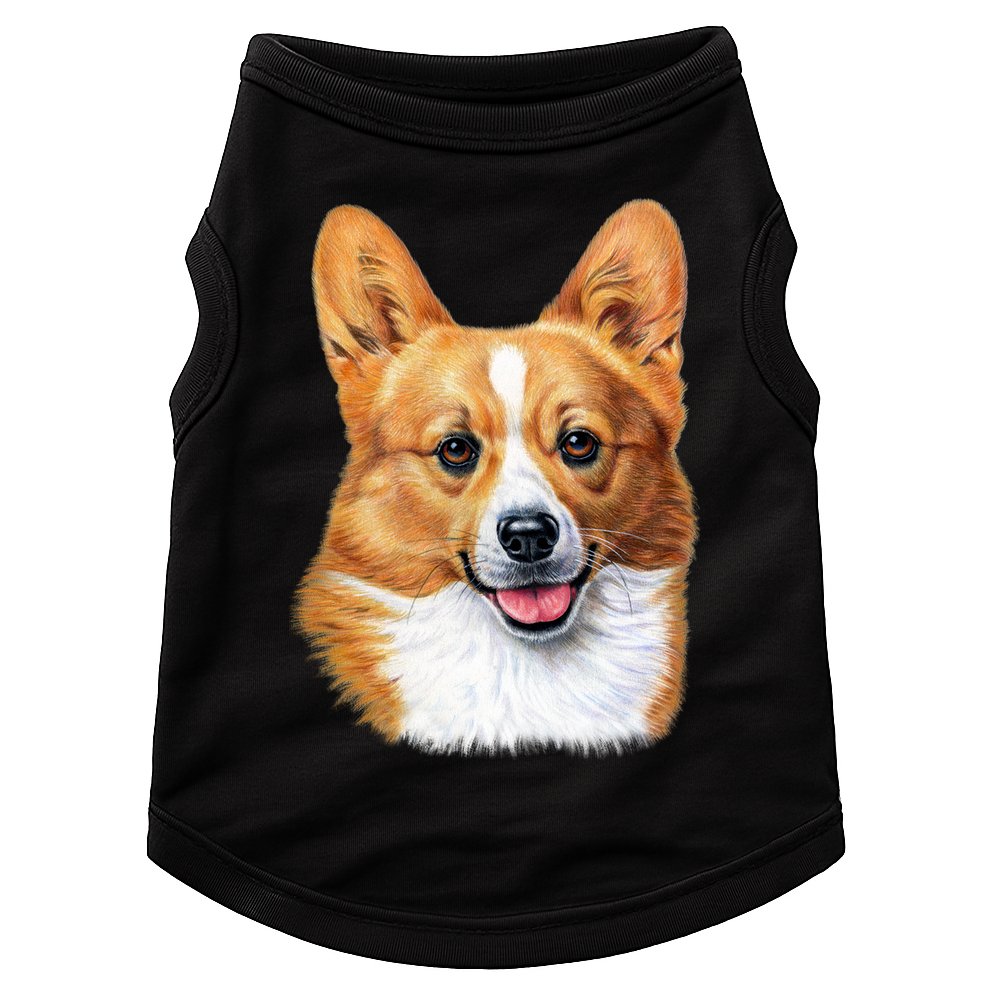 Welsh Corgi Dog Portrait Doggie Tank