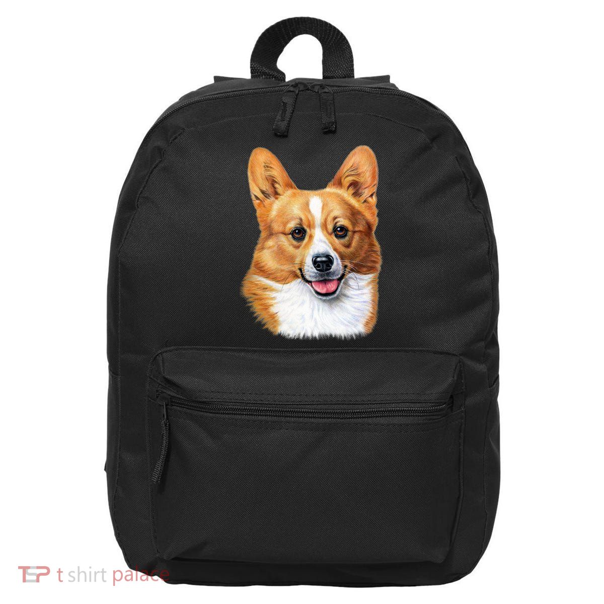Welsh Corgi Dog Portrait 16 in Basic Backpack