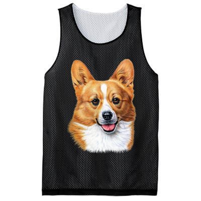 Welsh Corgi Dog Portrait Mesh Reversible Basketball Jersey Tank