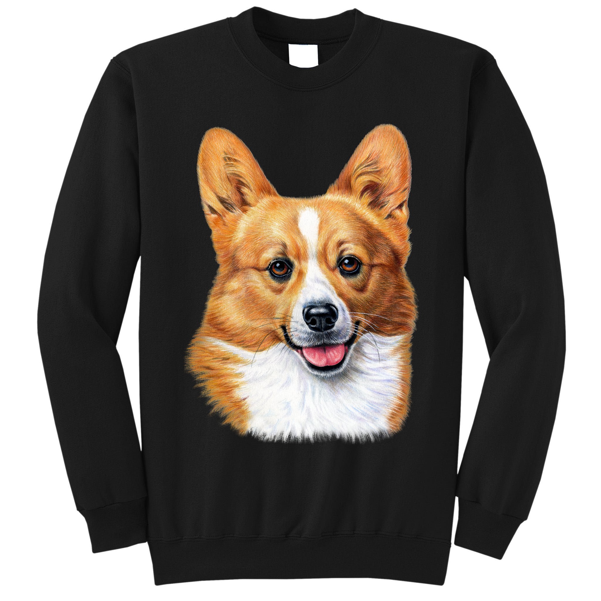 Welsh Corgi Dog Portrait Tall Sweatshirt