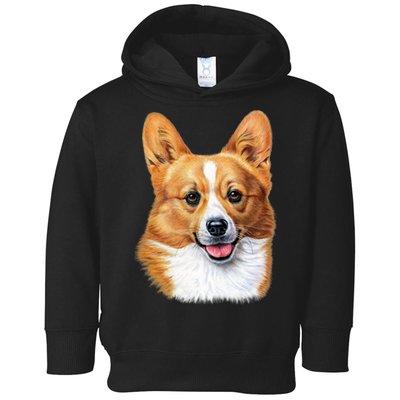 Welsh Corgi Dog Portrait Toddler Hoodie