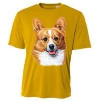 Welsh Corgi Dog Portrait Cooling Performance Crew T-Shirt