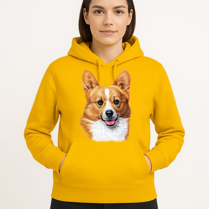 Welsh Corgi Dog Portrait Hoodie