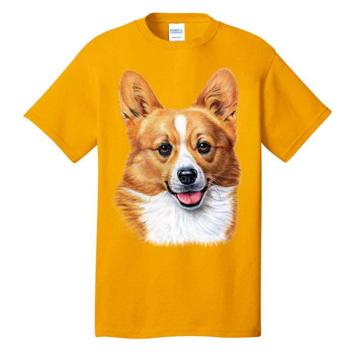 Welsh Corgi Dog Portrait Tall T-Shirt