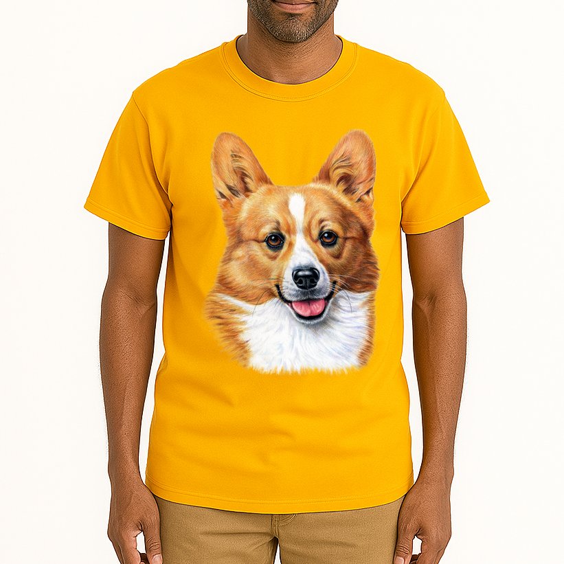 Welsh Corgi Dog Portrait Tall T-Shirt