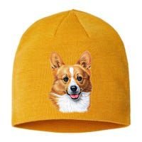 Welsh Corgi Dog Portrait Sustainable Beanie