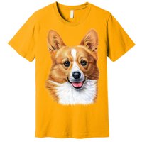 Welsh Corgi Dog Portrait Premium T-Shirt