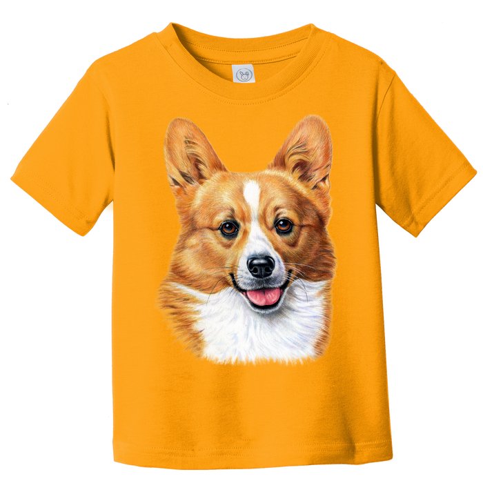 Welsh Corgi Dog Portrait Toddler T-Shirt