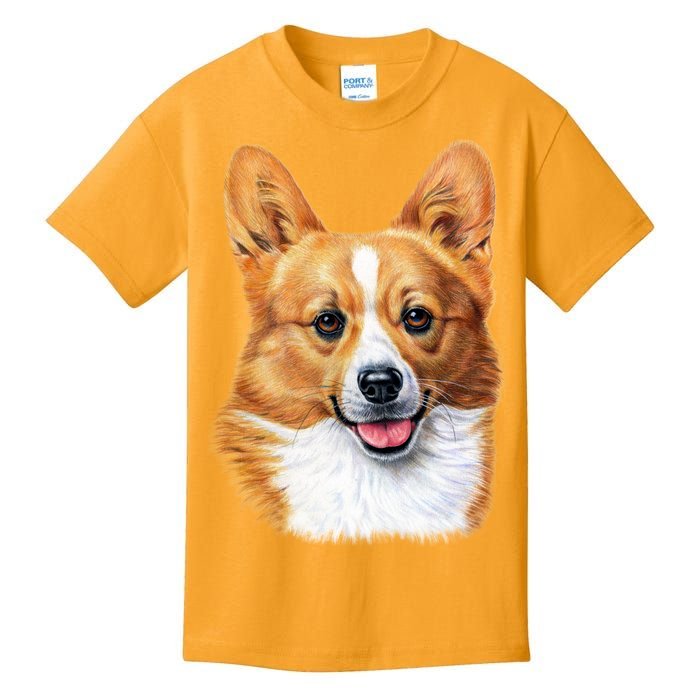 Welsh Corgi Dog Portrait Kids T-Shirt