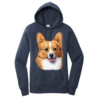 Welsh Corgi Dog Portrait Women's Pullover Hoodie