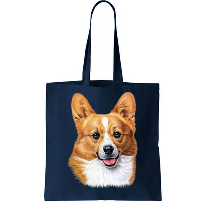 Welsh Corgi Dog Portrait Tote Bag