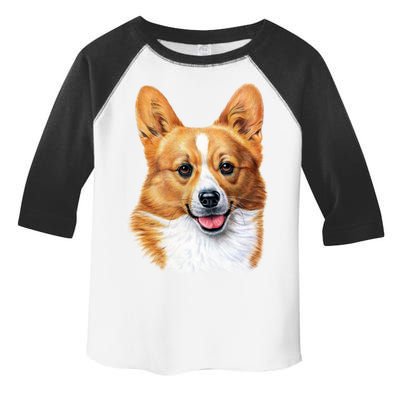 Welsh Corgi Dog Portrait Toddler Fine Jersey T-Shirt