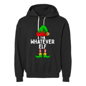 Whatever Elf Matching Family Christmas Garment-Dyed Fleece Hoodie