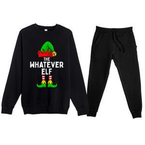 Whatever Elf Matching Family Christmas Premium Crewneck Sweatsuit Set