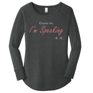 Wo Excuse Me IM Speaking Kamala Harris I Am Speaking Vp Debate Women's Perfect Tri Tunic Long Sleeve Shirt