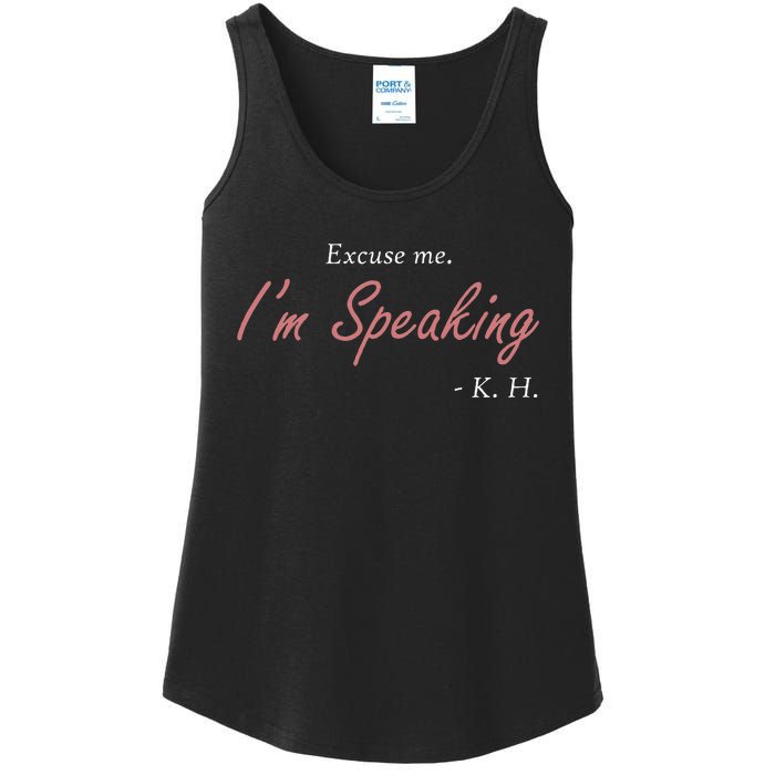 Wo Excuse Me IM Speaking Kamala Harris I Am Speaking Vp Debate Ladies Essential Tank