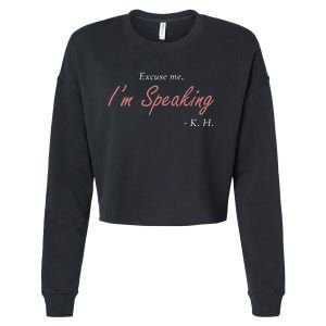 Wo Excuse Me IM Speaking Kamala Harris I Am Speaking Vp Debate Cropped Pullover Crew