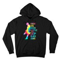 Wo Every  Needs A Little Rip In Her Jeans Funny Quotes Hoodie