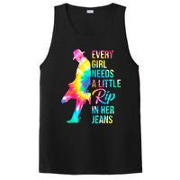 Wo Every  Needs A Little Rip In Her Jeans Funny Quotes PosiCharge Competitor Tank