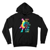 Wo Every  Needs A Little Rip In Her Jeans Funny Quotes Tall Hoodie