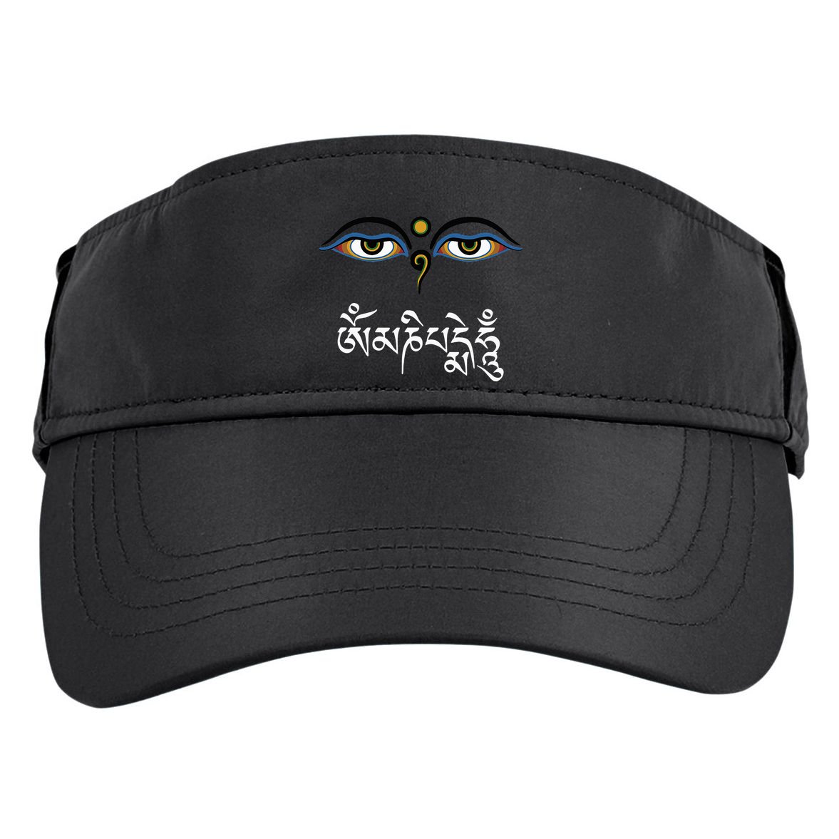 Wisdom Eyes Om Mani Padme Hum Buddha Buddhist Dalai Lama Adult Drive Performance Visor