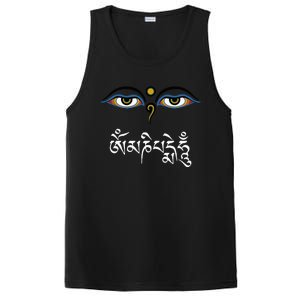 Wisdom Eyes Om Mani Padme Hum Buddha Buddhist Dalai Lama PosiCharge Competitor Tank