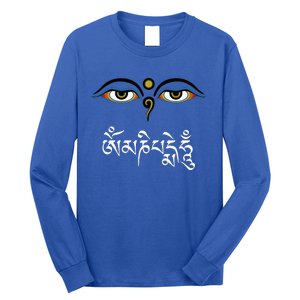 Wisdom Eyes Om Mani Padme Hum Buddha Buddhist Dalai Lama Long Sleeve Shirt