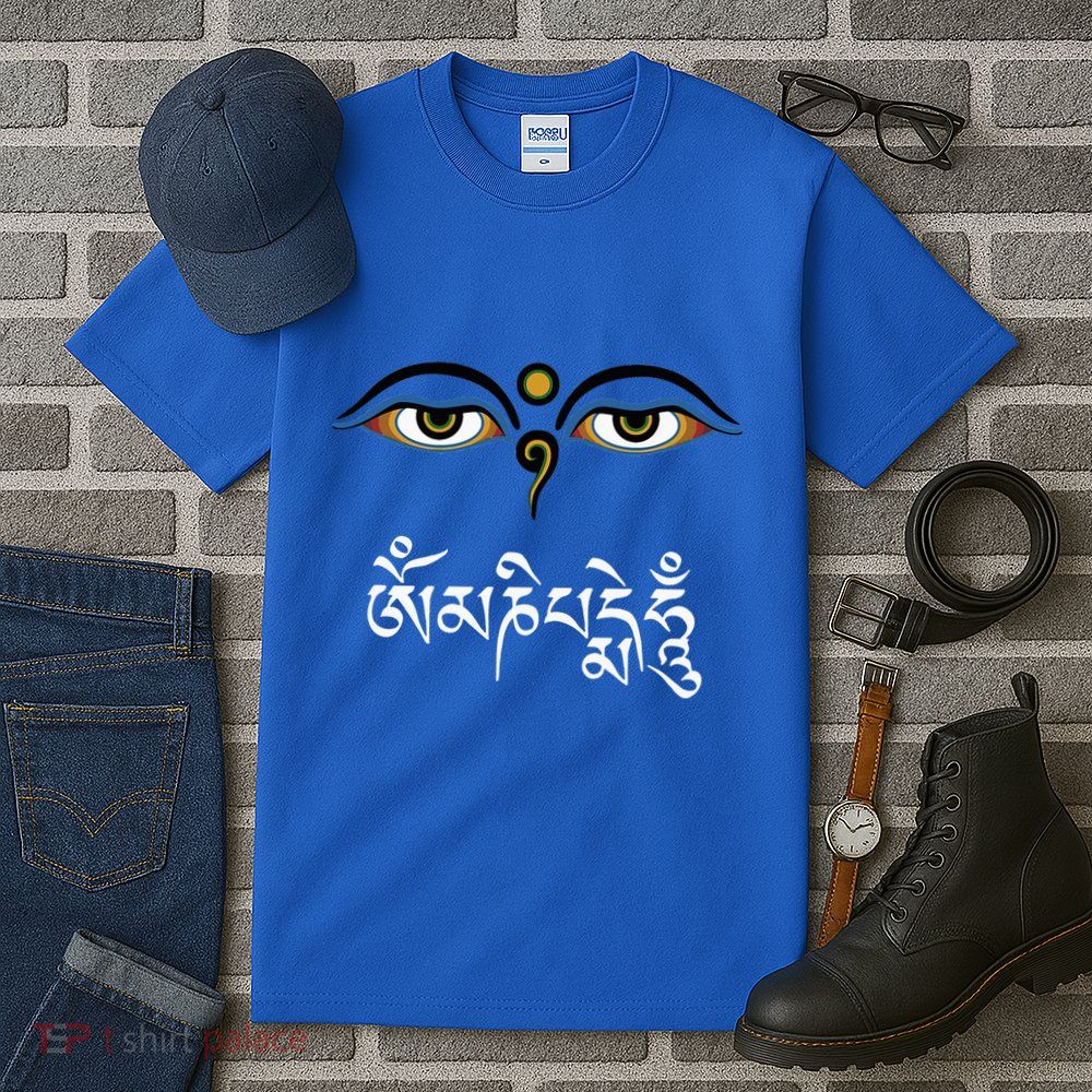 Wisdom Eyes Om Mani Padme Hum Buddha Buddhist Dalai Lama Tall T-Shirt