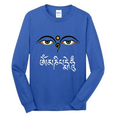 Wisdom Eyes Om Mani Padme Hum Buddha Buddhist Dalai Lama Tall Long Sleeve T-Shirt