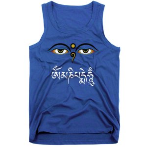 Wisdom Eyes Om Mani Padme Hum Buddha Buddhist Dalai Lama Tank Top