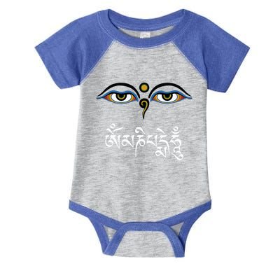 Wisdom Eyes Om Mani Padme Hum Buddha Buddhist Dalai Lama Infant Baby Jersey Bodysuit