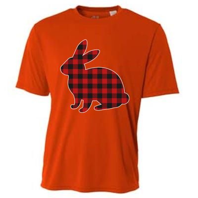 Wo Easter Plaid Bunny Rabbit Gift Cooling Performance Crew T-Shirt