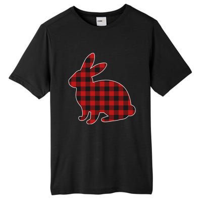 Wo Easter Plaid Bunny Rabbit Gift Tall Fusion ChromaSoft Performance T-Shirt