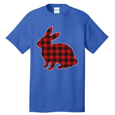 Wo Easter Plaid Bunny Rabbit Gift Tall T-Shirt