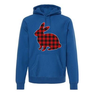 Wo Easter Plaid Bunny Rabbit Gift Premium Hoodie