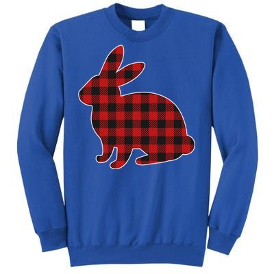 Wo Easter Plaid Bunny Rabbit Gift Tall Sweatshirt