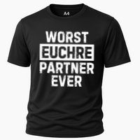 Worst Euchre Partner Ever Funny Cooling Performance Crew T-Shirt