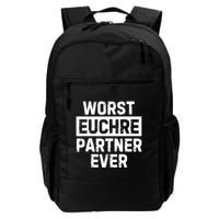 Worst Euchre Partner Ever Funny Backpack