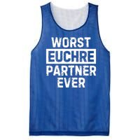 Worst Euchre Partner Ever Funny Mesh Reversible Basketball Jersey Tank