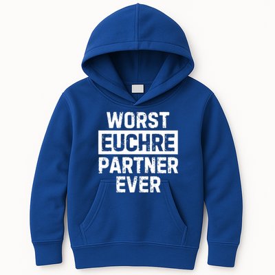 Worst Euchre Partner Ever Funny Kids Hoodie