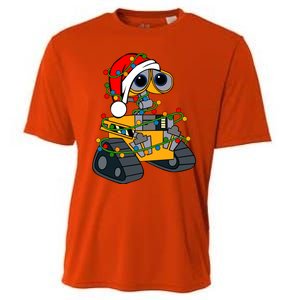 Wall E Robot Christmas Lights Wall E Very Merry Xmas Party Cooling Performance Crew T-Shirt