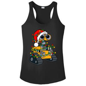 Wall E Robot Christmas Lights Wall E Very Merry Xmas Party Ladies PosiCharge Competitor Racerback Tank