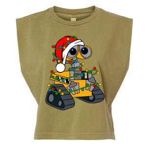 Wall E Robot Christmas Lights Wall E Very Merry Xmas Party Garment-Dyed Women's Muscle Tee