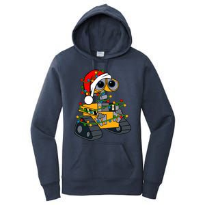 Wall E Robot Christmas Lights Wall E Very Merry Xmas Party Women's Pullover Hoodie