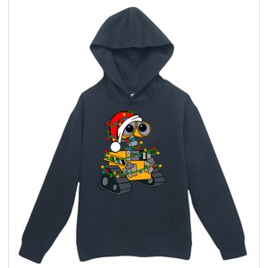 Wall E Robot Christmas Lights Wall E Very Merry Xmas Party Urban Pullover Hoodie