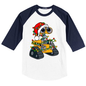 Wall E Robot Christmas Lights Wall E Very Merry Xmas Party Baseball Sleeve Shirt