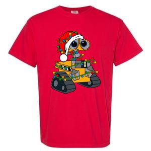 Wall E Robot Christmas Lights Wall E Very Merry Xmas Party Garment-Dyed Heavyweight T-Shirt