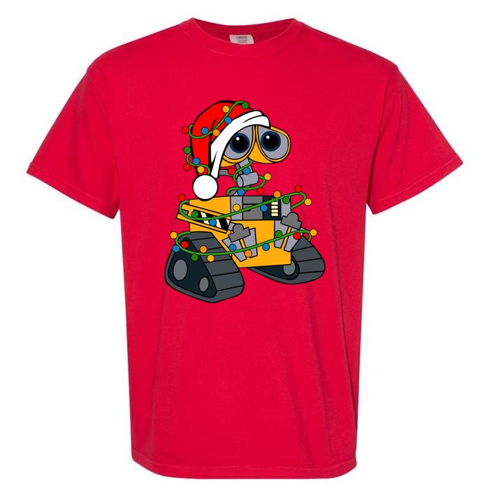 Wall E Robot Christmas Lights Wall E Very Merry Xmas Party Garment-Dyed Heavyweight T-Shirt