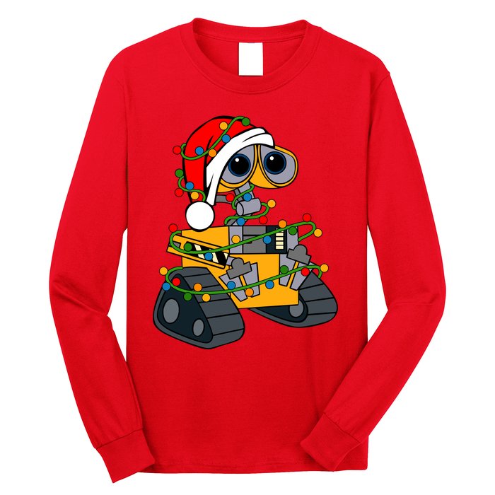 Wall E Robot Christmas Lights Wall E Very Merry Xmas Party Long Sleeve Shirt