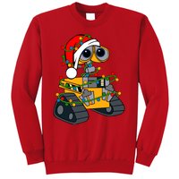 Wall E Robot Christmas Lights Wall E Very Merry Xmas Party Sweatshirt